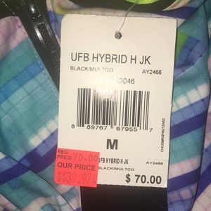 Black Adidas jacket.